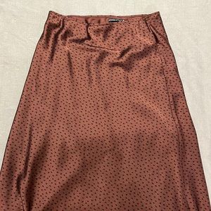 Abercrombie & Fitch Satin Midi Skirt